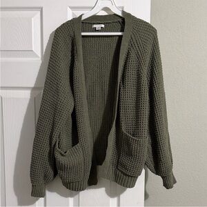 Aerie Olive Cardigan Sweater